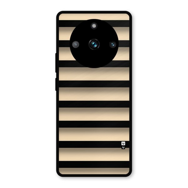 Shadow Stripes Metal Back Case for Realme 11 Pro Plus