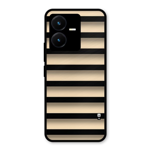 Shadow Stripes Metal Back Case for Vivo Y22