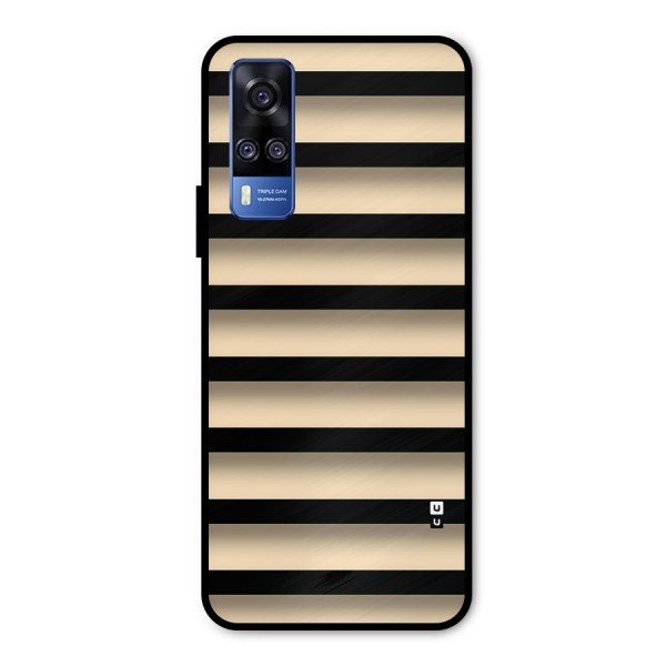 Shadow Stripes Metal Back Case for Vivo Y51A