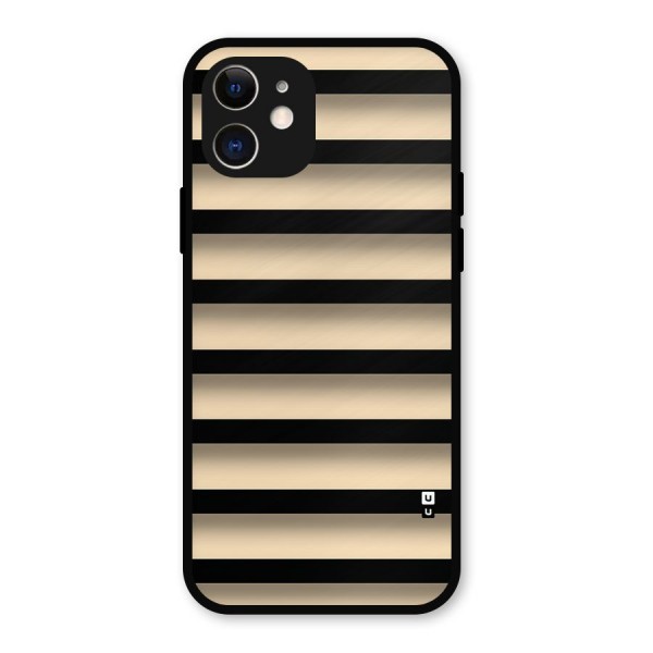 Shadow Stripes Metal Back Case for iPhone 12