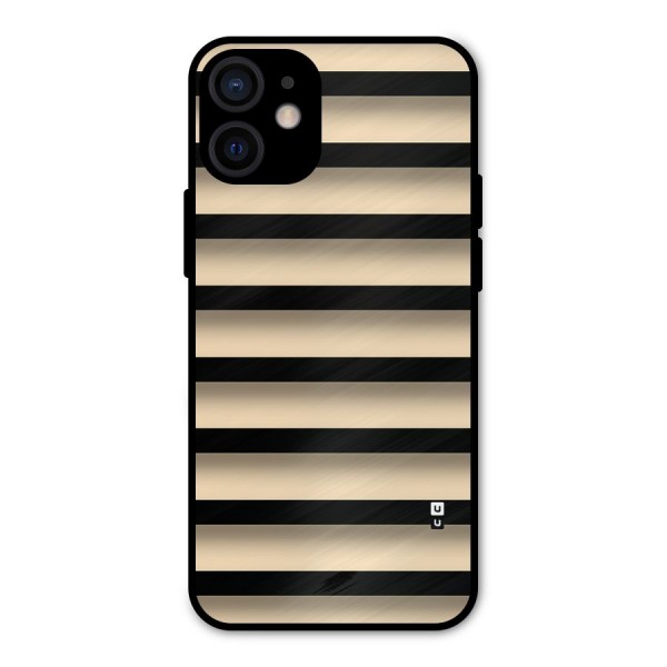 Shadow Stripes Metal Back Case for iPhone 12 Mini