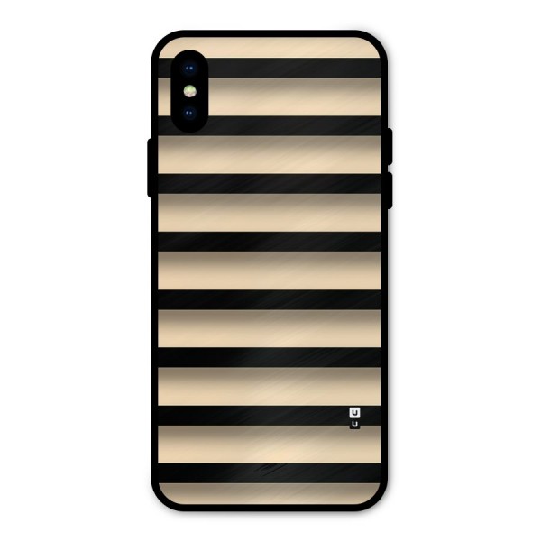 Shadow Stripes Metal Back Case for iPhone XS