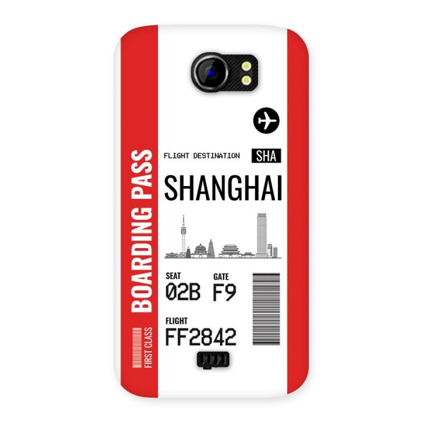 Shanghai Boarding Pass Back Case for Canvas 2 A110