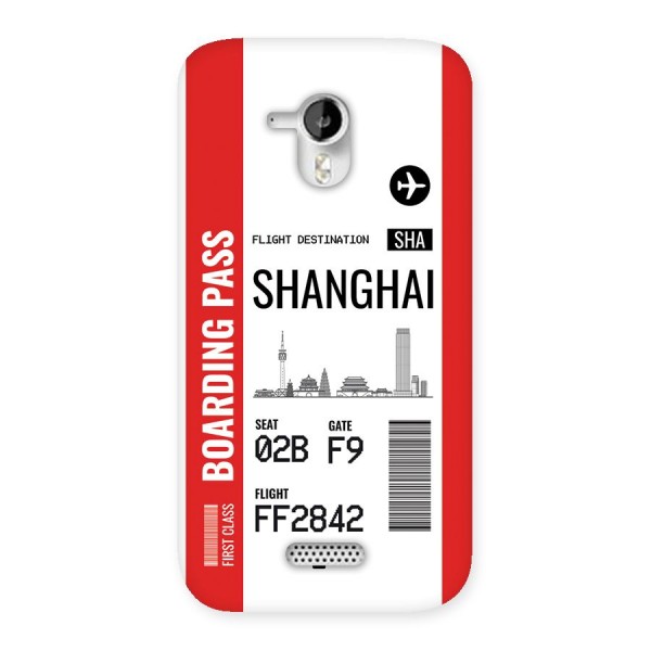 Shanghai Boarding Pass Back Case for Canvas HD A116
