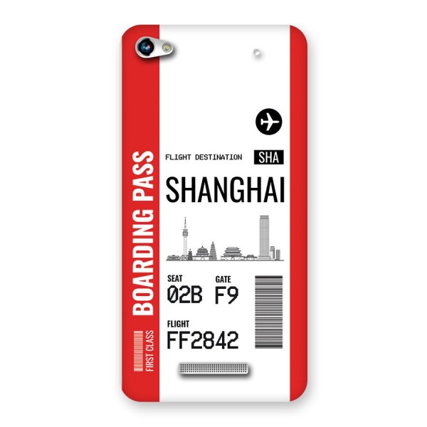 Shanghai Boarding Pass Back Case for Canvas Hue 2 A316