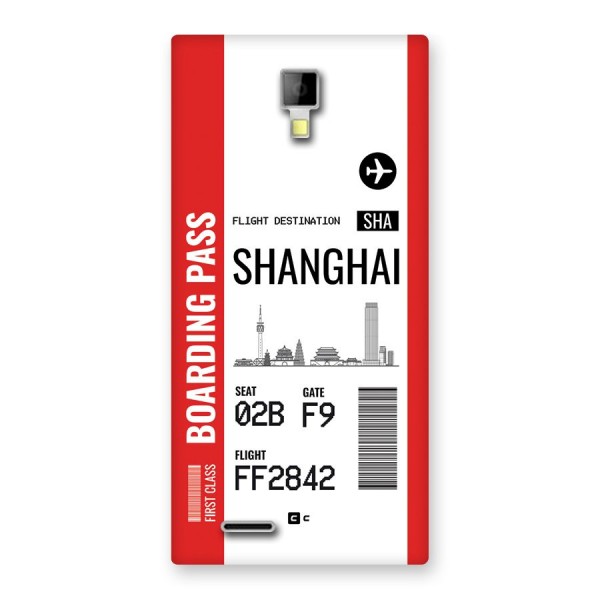 Shanghai Boarding Pass Back Case for Canvas Xpress A99
