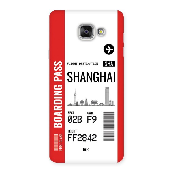 Shanghai Boarding Pass Back Case for Galaxy A7 (2016)