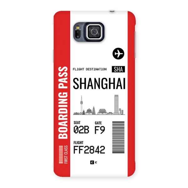 Shanghai Boarding Pass Back Case for Galaxy Alpha