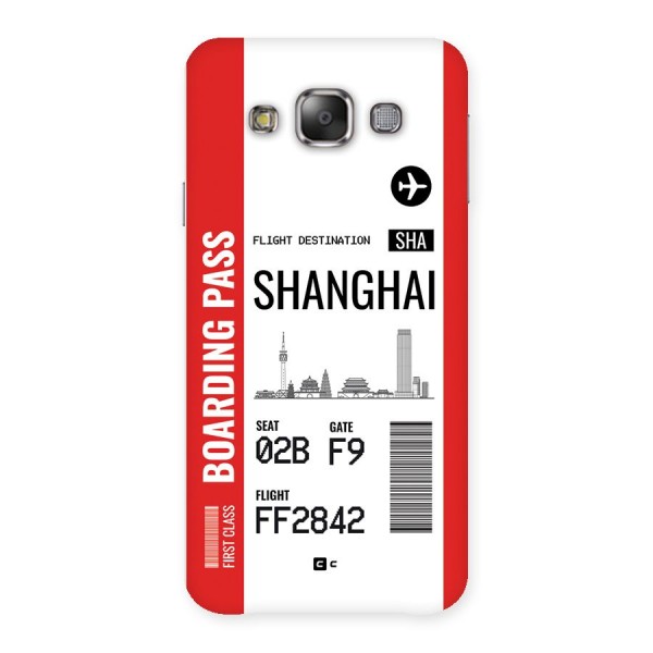 Shanghai Boarding Pass Back Case for Galaxy E7
