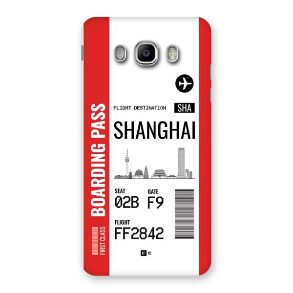 Shanghai Boarding Pass Back Case for Galaxy J5 2016