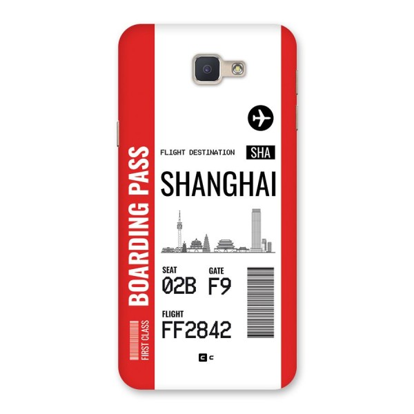 Shanghai Boarding Pass Back Case for Galaxy J5 Prime