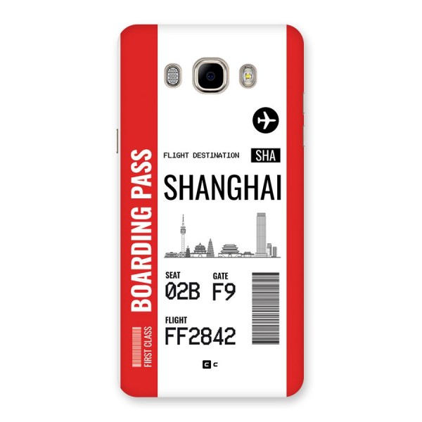 Shanghai Boarding Pass Back Case for Galaxy J7 2016