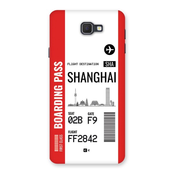 Shanghai Boarding Pass Back Case for Galaxy J7 Prime