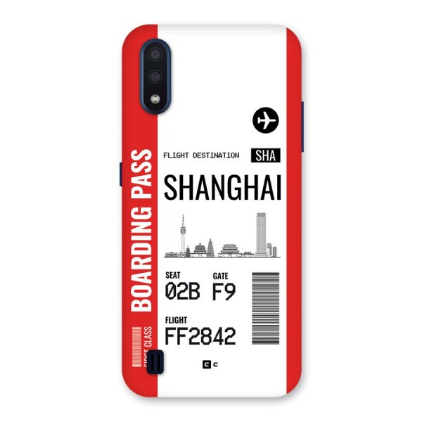 Shanghai Boarding Pass Back Case for Galaxy M01