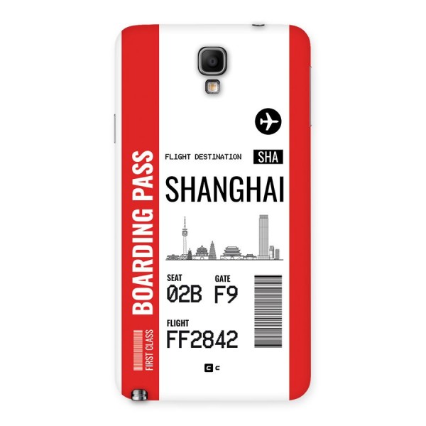 Shanghai Boarding Pass Back Case for Galaxy Note 3 Neo