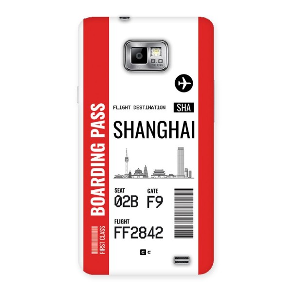 Shanghai Boarding Pass Back Case for Galaxy S2