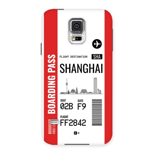 Shanghai Boarding Pass Back Case for Galaxy S5