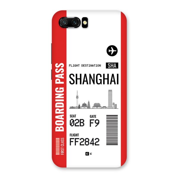 Shanghai Boarding Pass Back Case for Honor 10