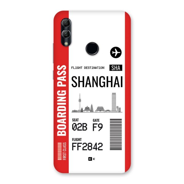 Shanghai Boarding Pass Back Case for Honor 10 Lite