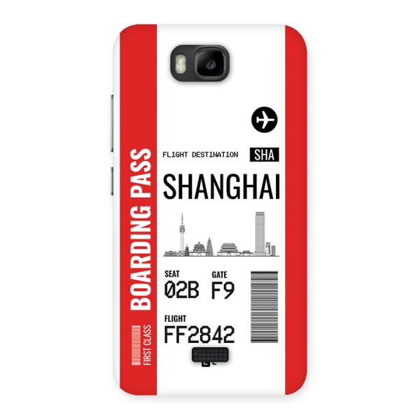 Shanghai Boarding Pass Back Case for Honor Bee