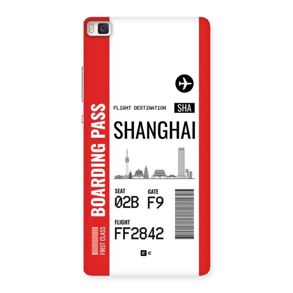 Shanghai Boarding Pass Back Case for Huawei P8