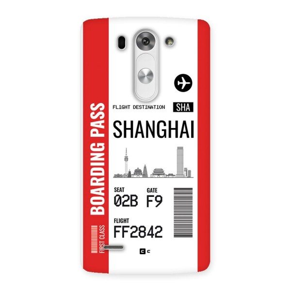 Shanghai Boarding Pass Back Case for LG G3 Mini