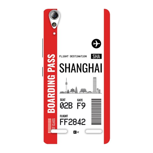 Shanghai Boarding Pass Back Case for Lenovo A6000 Plus