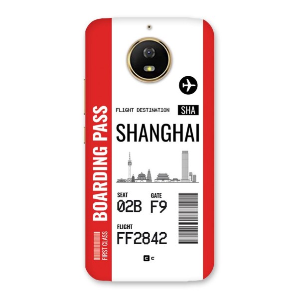 Shanghai Boarding Pass Back Case for Moto G5s