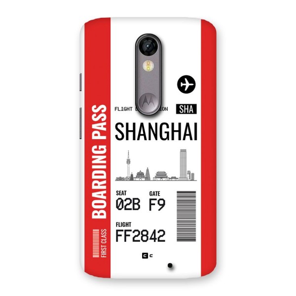 Shanghai Boarding Pass Back Case for Moto X Force