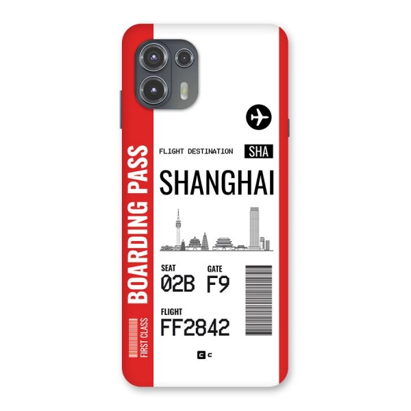 Shanghai Boarding Pass Back Case for Motorola Edge 20 Fusion