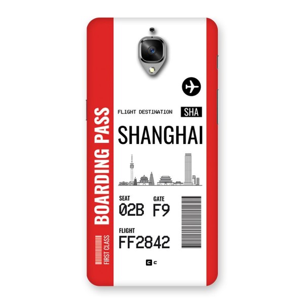 Shanghai Boarding Pass Back Case for OnePlus 3