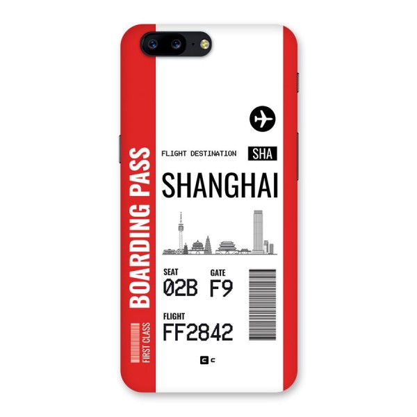 Shanghai Boarding Pass Back Case for OnePlus 5