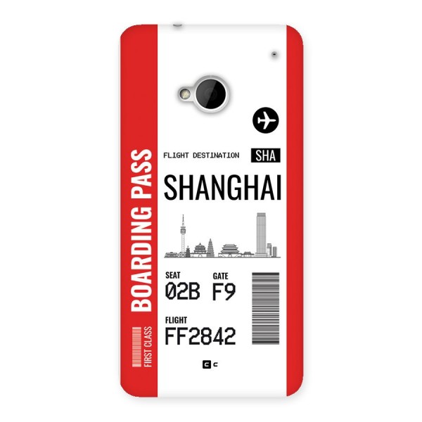 Shanghai Boarding Pass Back Case for One M7 (Single Sim)