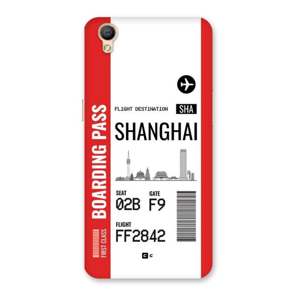 Shanghai Boarding Pass Back Case for Oppo A37