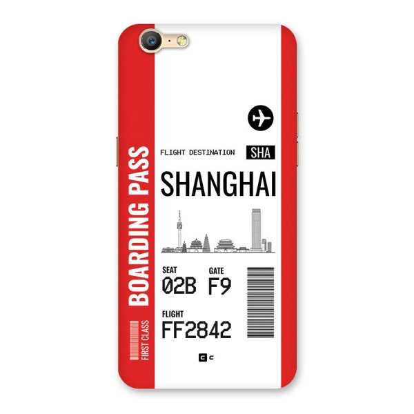 Shanghai Boarding Pass Back Case for Oppo A39