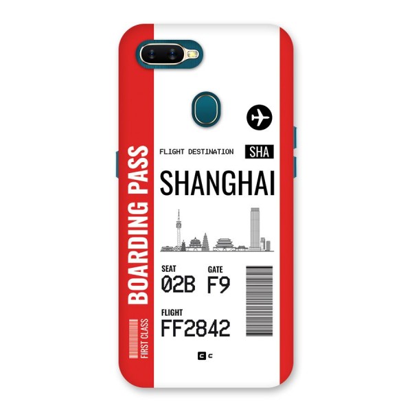 Shanghai Boarding Pass Back Case for Oppo A7
