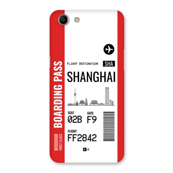Shanghai Boarding Pass Back Case for Oppo A83 (2018)