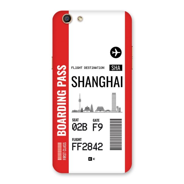 Shanghai Boarding Pass Back Case for Oppo F3