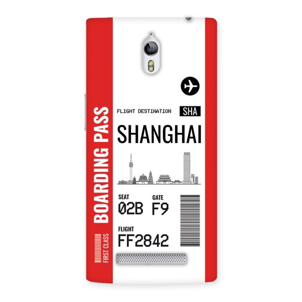 Shanghai Boarding Pass Back Case for Oppo Find 7