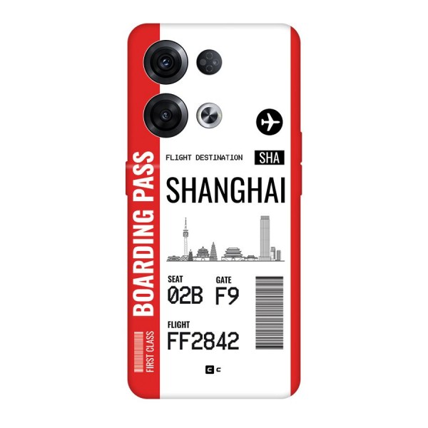 Shanghai Boarding Pass Back Case for Oppo Reno8 Pro 5G