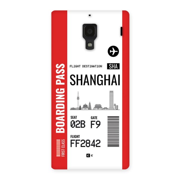 Shanghai Boarding Pass Back Case for Redmi 1s