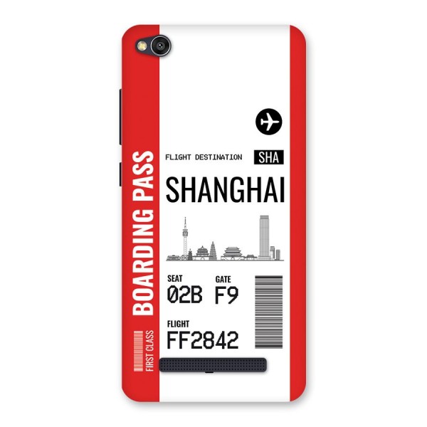 Shanghai Boarding Pass Back Case for Redmi 4A