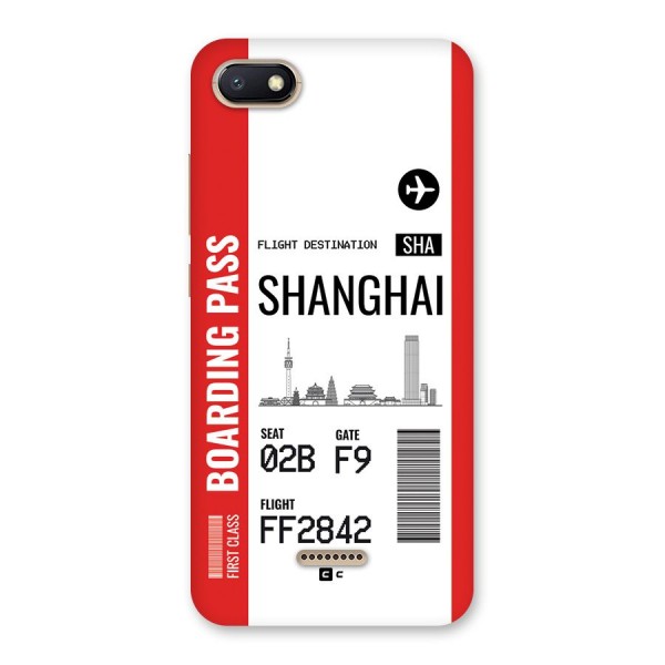 Shanghai Boarding Pass Back Case for Redmi 6A