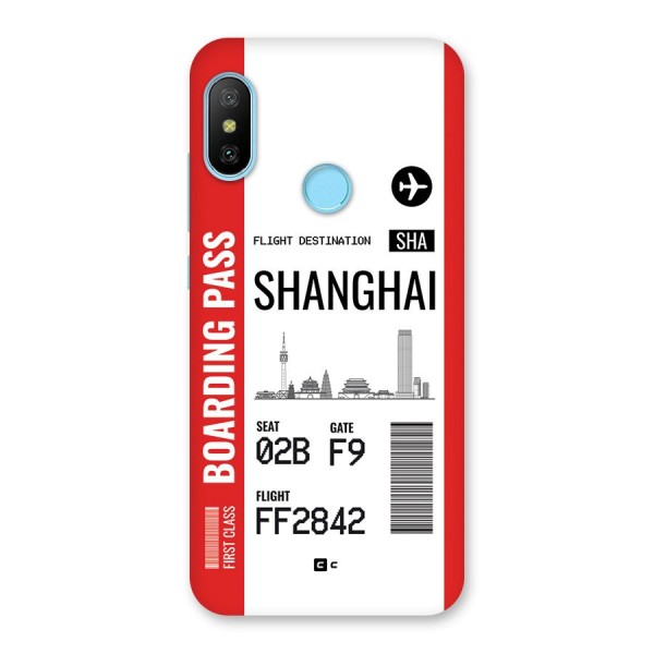 Shanghai Boarding Pass Back Case for Redmi 6 Pro