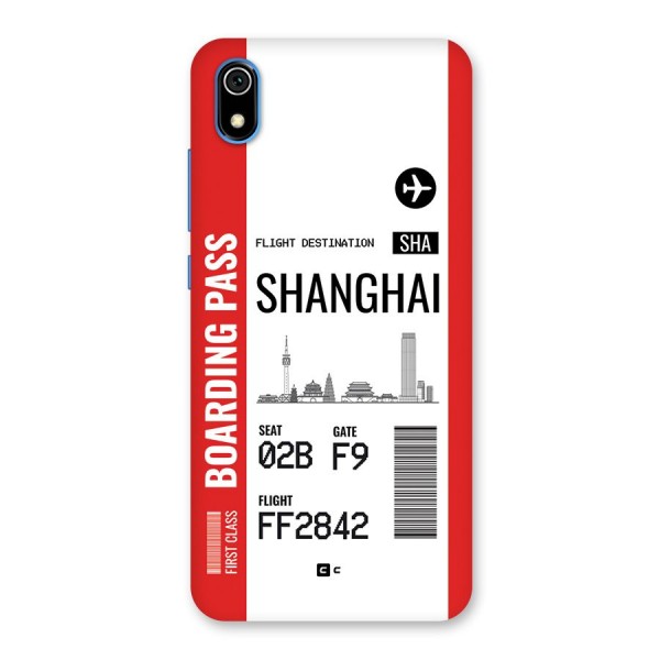 Shanghai Boarding Pass Back Case for Redmi 7A