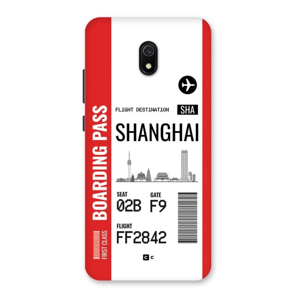 Shanghai Boarding Pass Back Case for Redmi 8A