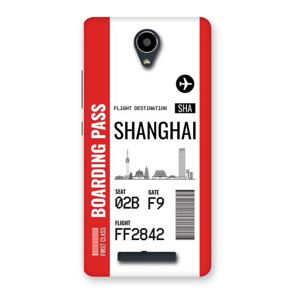 Shanghai Boarding Pass Back Case for Redmi Note 2
