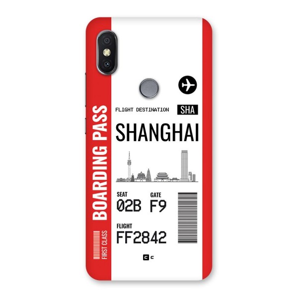 Shanghai Boarding Pass Back Case for Redmi Y2