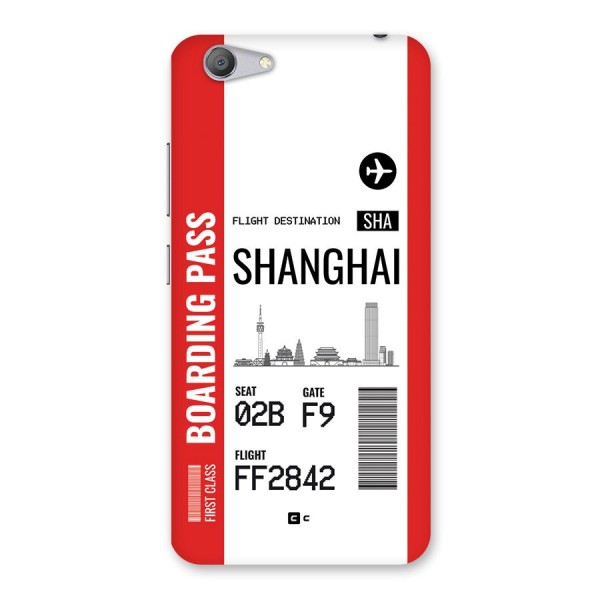 Shanghai Boarding Pass Back Case for Vivo Y53