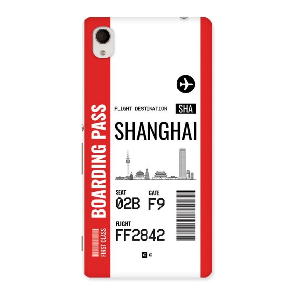 Shanghai Boarding Pass Back Case for Xperia M4